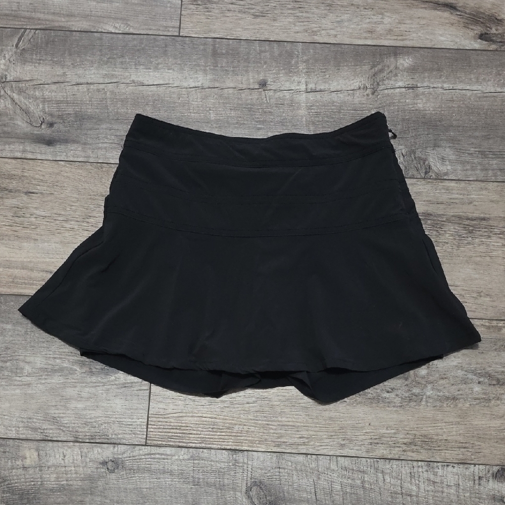 Athleta Ace High Rise black athletic tennis skort